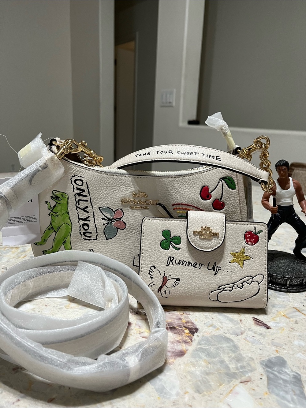 Bundle Coach Teri Shoulder & Crossbody Bag With Sketch Print with wallet NWT